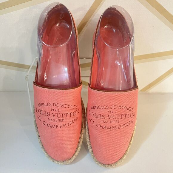 Louis Vuitton Canvas Articles Voyage Pink Canvas Espadrilles Size 36.5 EU / 7 US - Picture 3 of 16